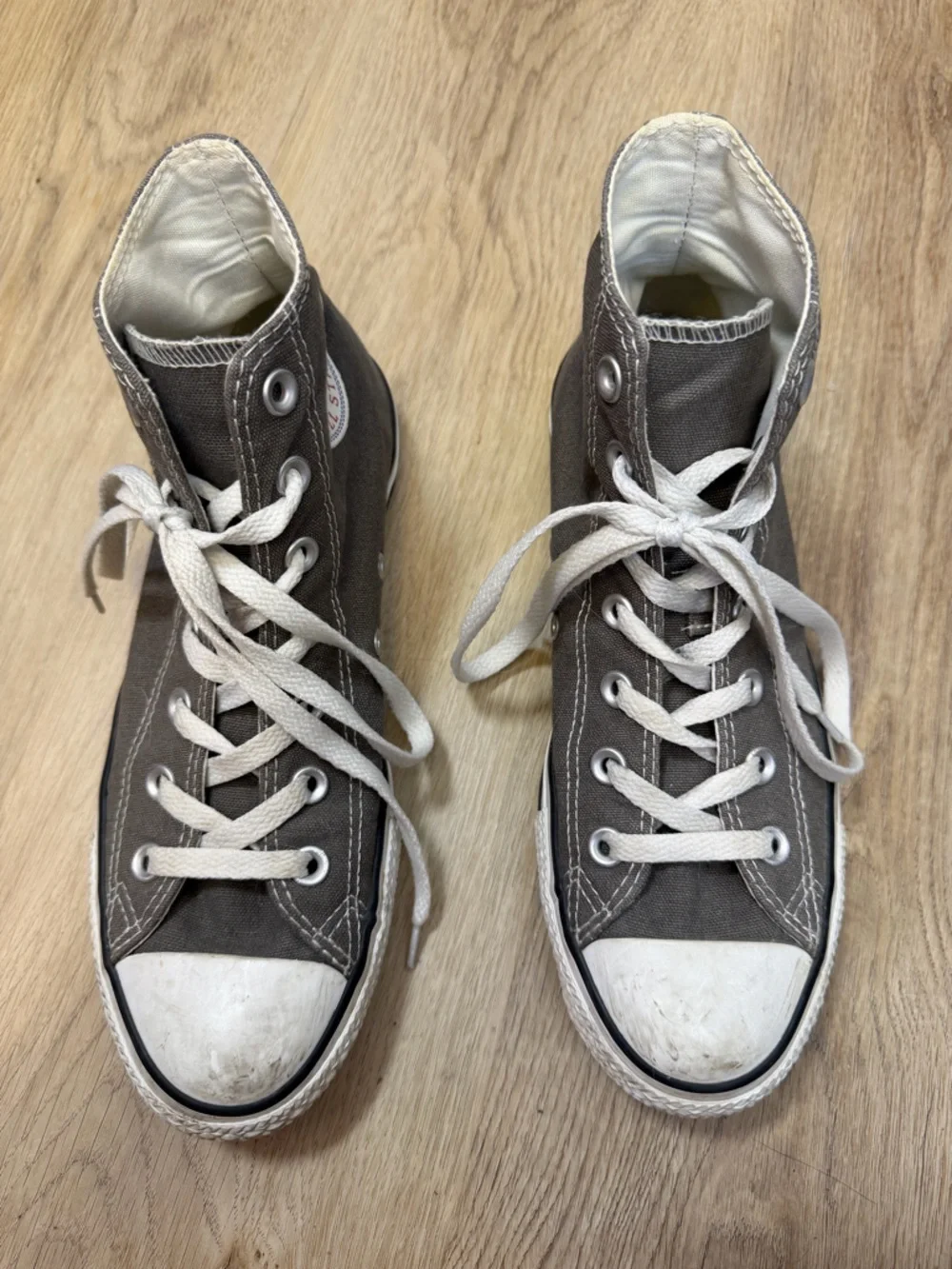 Converse Classic Grey Canvas High Top Sneakers - Picture 2 of 9